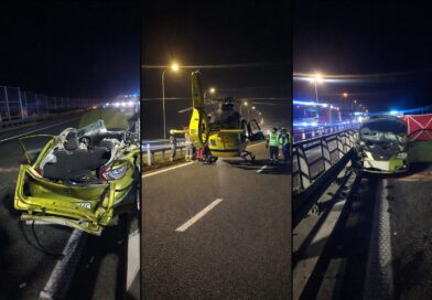 Nocny dramat na A4. Udana reanimacja na autostradzie i lądowanie LPR